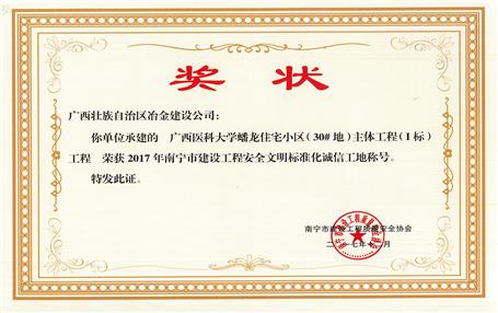 南寧分公司四個項(xiàng)目獲表彰！